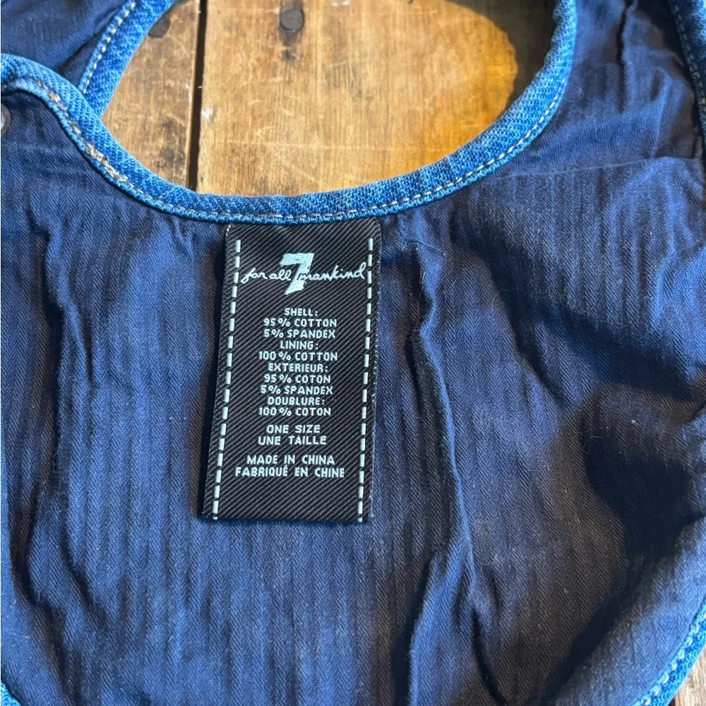 Blue Denim Baby Bib 7 for mankind jeans